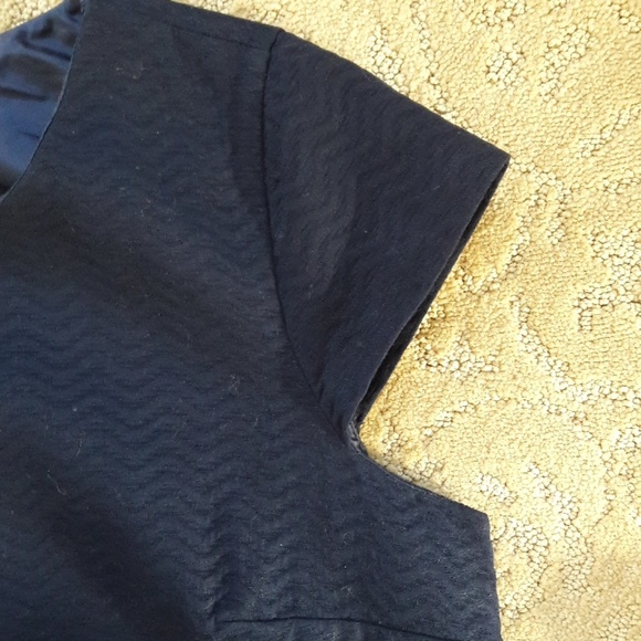 Talbot Blue Cotton Shift Dress - Picture 3 of 4